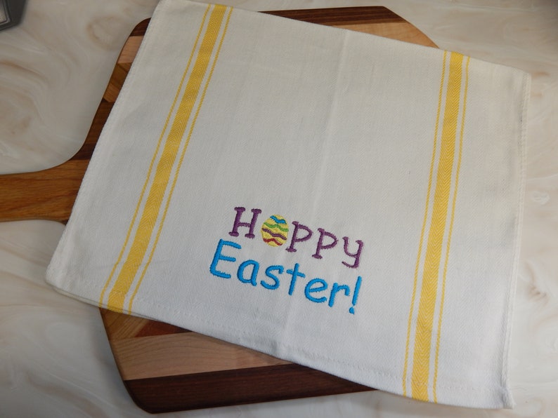 Easter Embroidered Towel Easter Kitchen Towel Bathroom Etsy