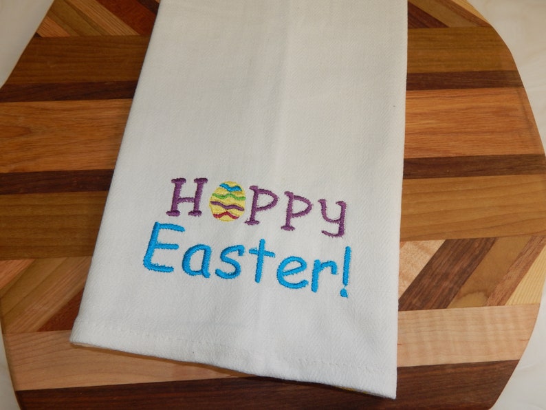Easter Embroidered Towel Easter Kitchen Towel Bathroom Etsy