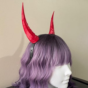 Teufel Horn Haarband - 3D gedrucktes Fantasy Cosplay & Halloween Kostüm Accessoire - Leichtes teuflisches Kopfstück
