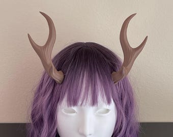 Antlers - 3D Printed Cosplay & Halloween Costume Accessory with Clear Elastic Strap - Lightweight and Comfortable