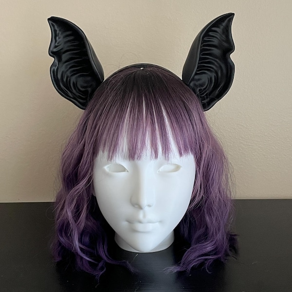 Fledermaus Ohren Haarband - 3D Gedrucktes Gothic Cosplay & Halloween Kostüm Accessoire - Leichtes Vampir Kopfstück