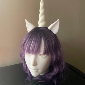 Unicorn Horn Headband with Ears – 3D Printed Fantasy Cosplay & Halloween Costume Accessory – Lightweight Enchanted Headpiece