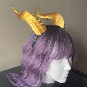 Fascia con corna di drago - Accessorio per costumi di Halloween e cosplay fantasy stampato in 3D - Copricapo grande e leggero
