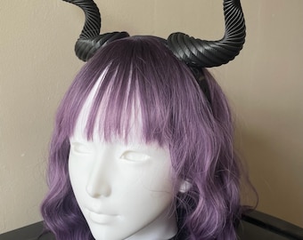 Spiral Horns Headband - 3D Printed Fantasy Cosplay & Halloween Costume Accessory - Lightweight Mystical Headpiece
