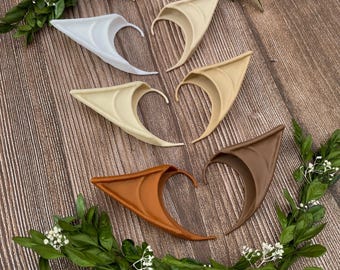 Elf Ear Cuffs – 3D Printed Skin Color Fantasy Cosplay & Halloween Costume Accessory – Lightweight Fairy and Fae Ears
