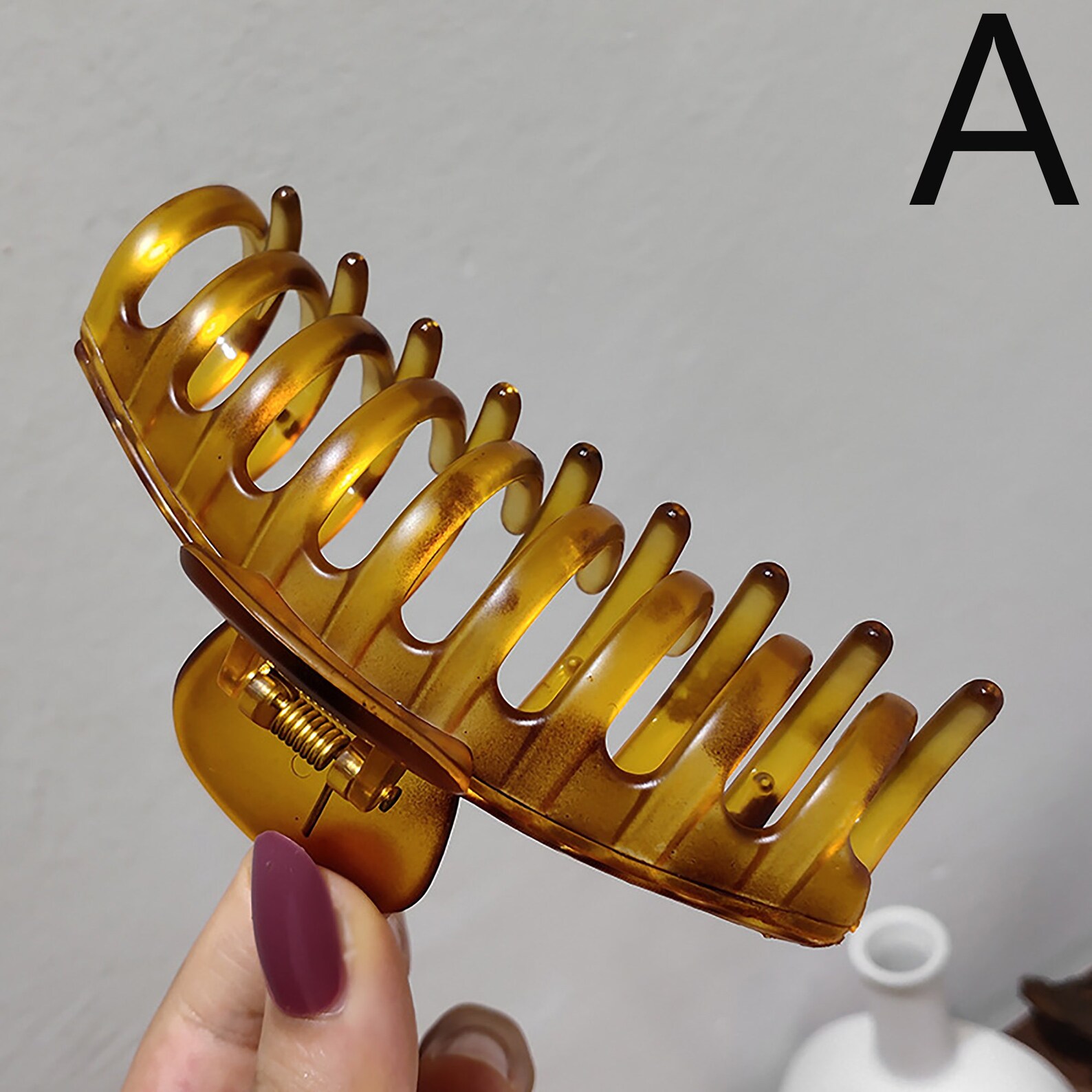 Big Korean Solid Large Hair Claws Acetate Elegant Hairpins Etsy