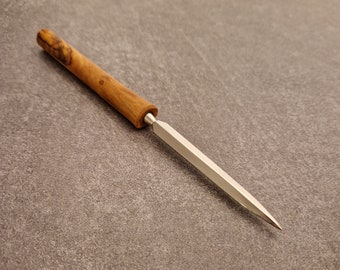 Abrecartas de madera de olivo, regalo de Navidad, personalizado, grabado