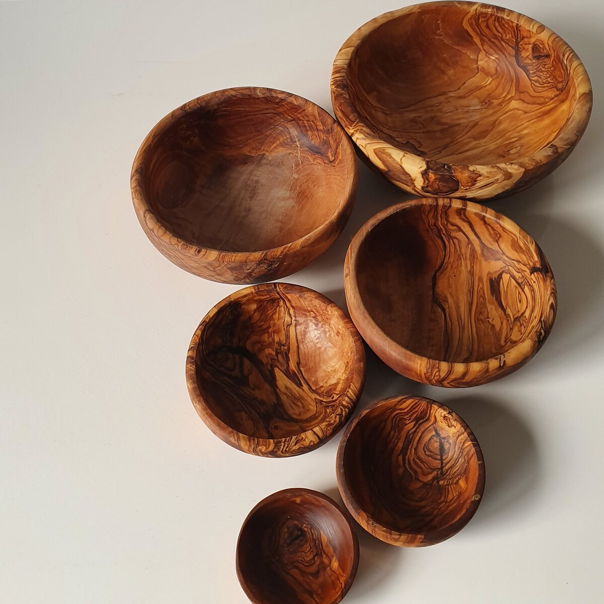Set of 6 Olive Wood Bowls