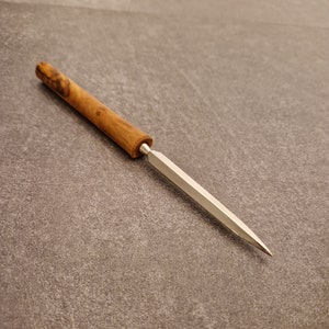 Tagliacarte in legno d'ulivo, regalo di Natale, personalizzato, incisione