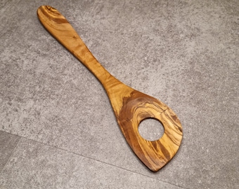Risottolepel van olijfhout, lepel van olijfhout, kookgerei van olijfhout, menglepel