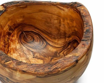 Olive bowl with rustic edge