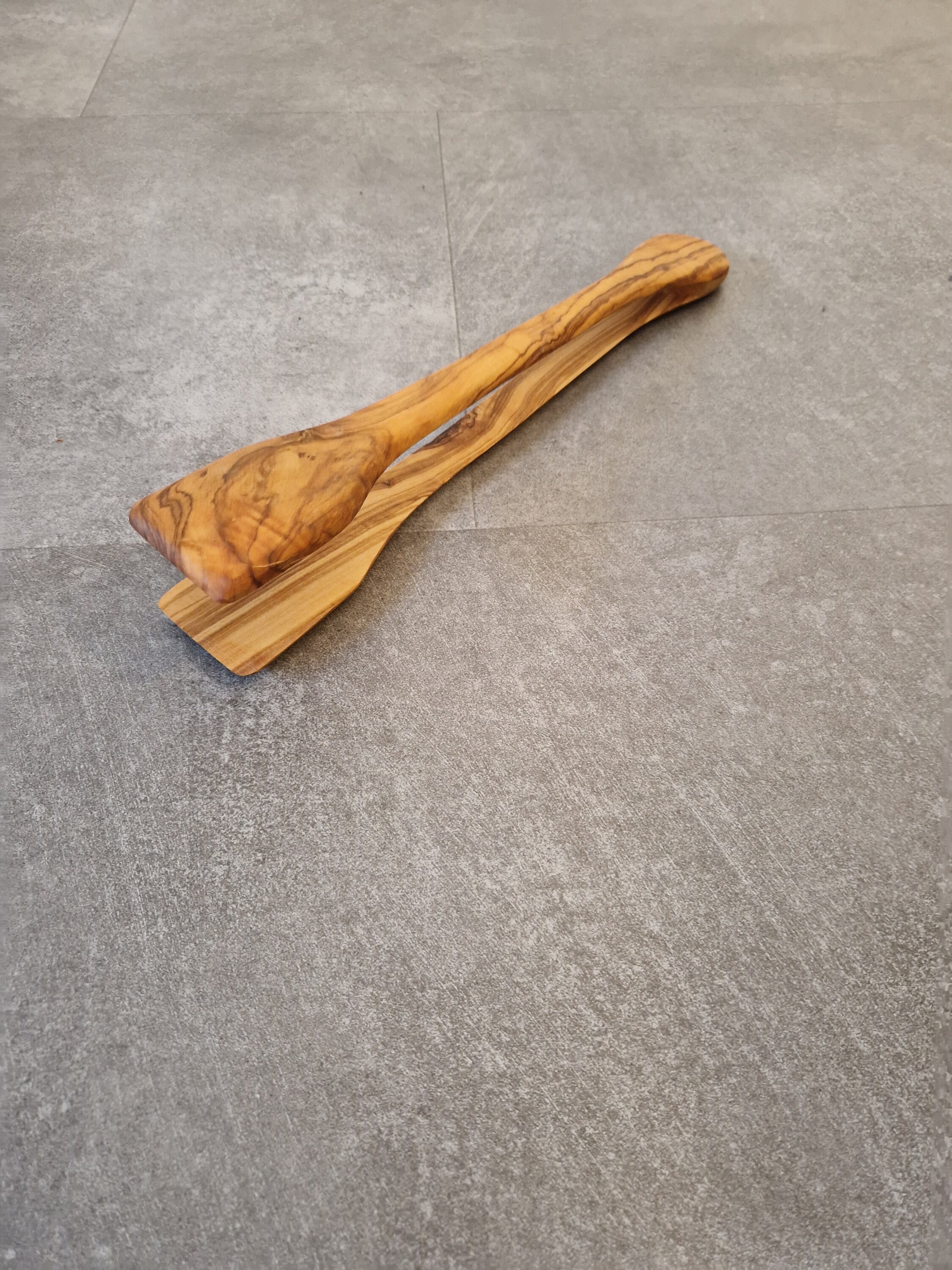 BURI Grillzange 12x Grillzange Buchenholz 48cm Gril Produktbild-Vorschau 6