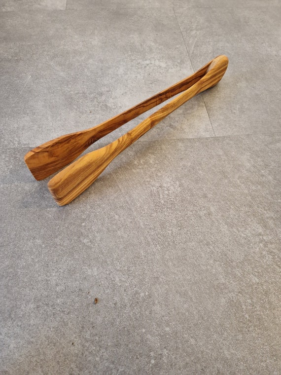BURI Grillzange 12x Grillzange Buchenholz 48cm Gril Produktbild-Vorschau 7