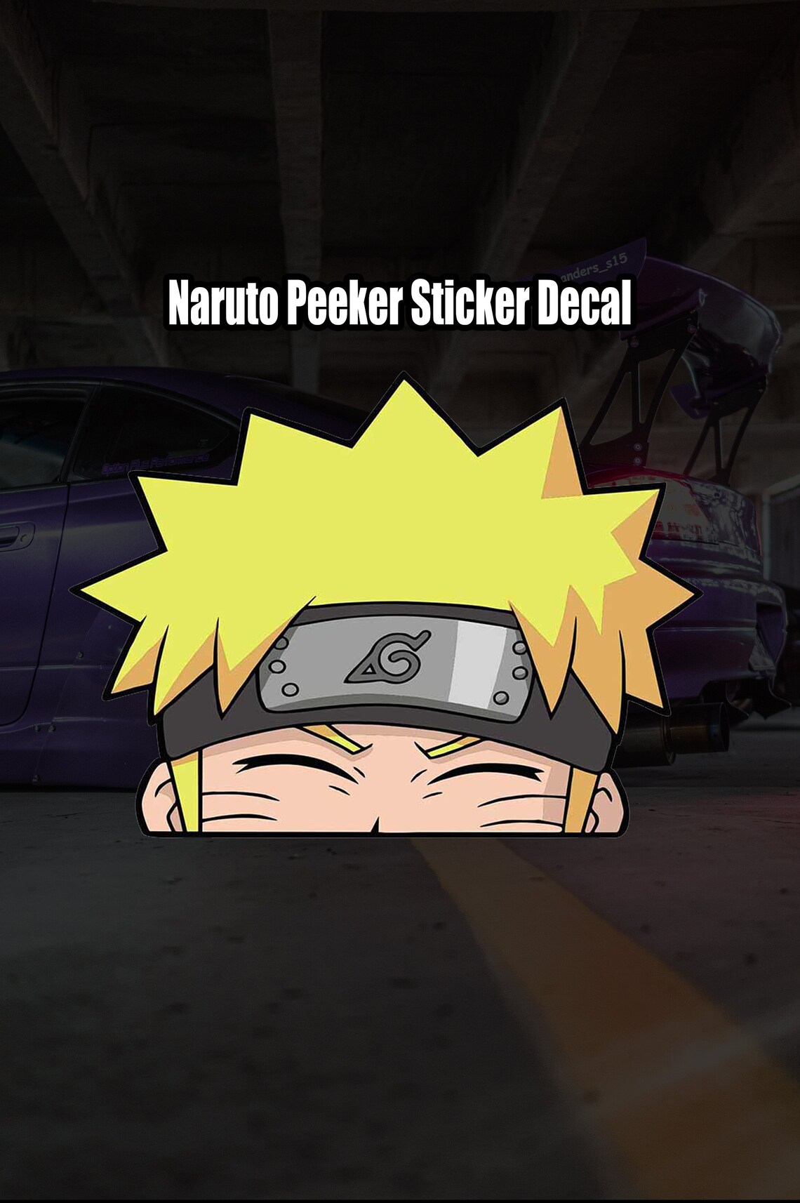 NARUTO Peeking Window Vinyl Decal Laptop Window Sticker Peeker Etsy