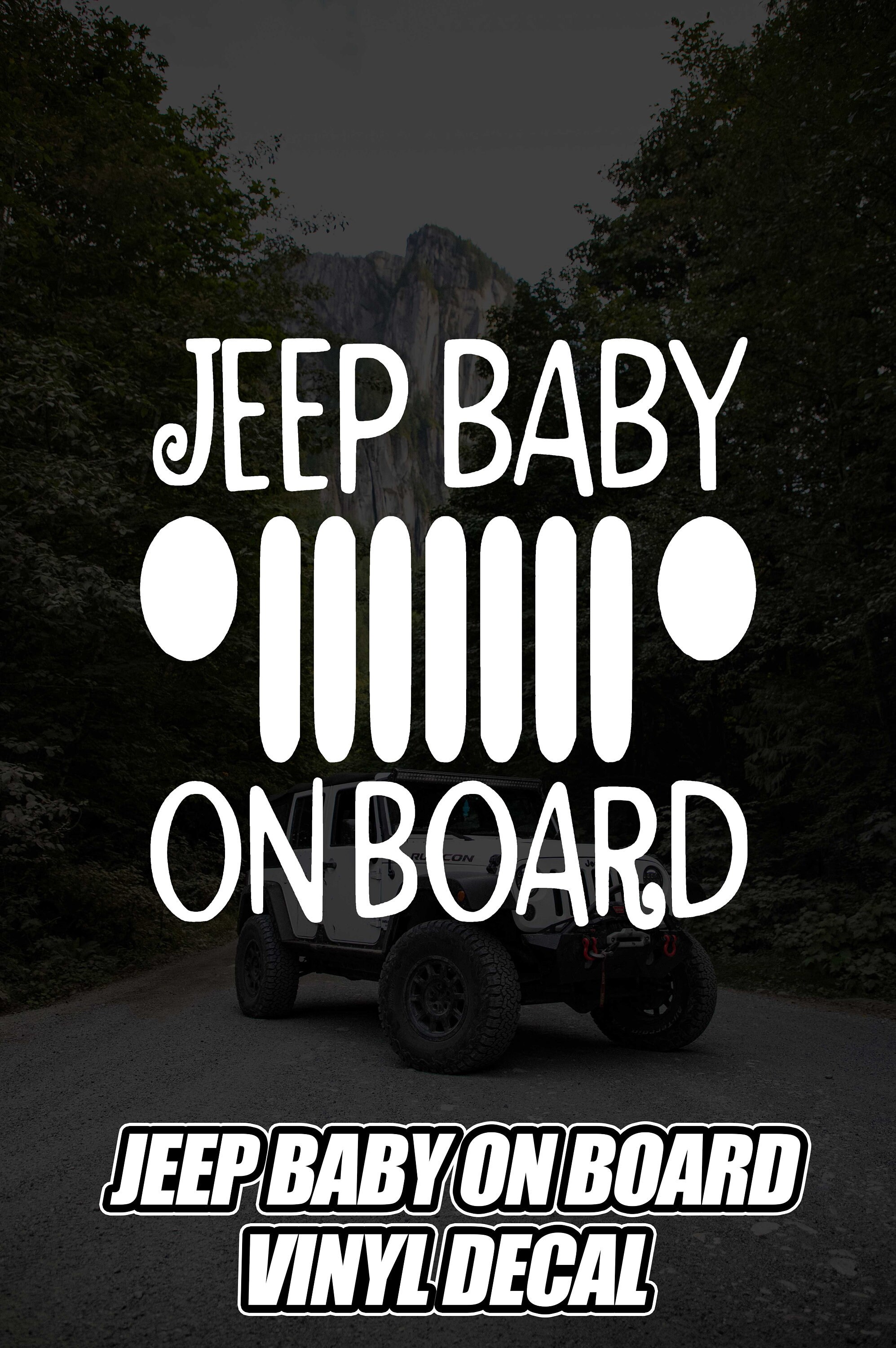 JEEP BABY ON Board Decal / sticker / baby in car / jeep baby Etsy