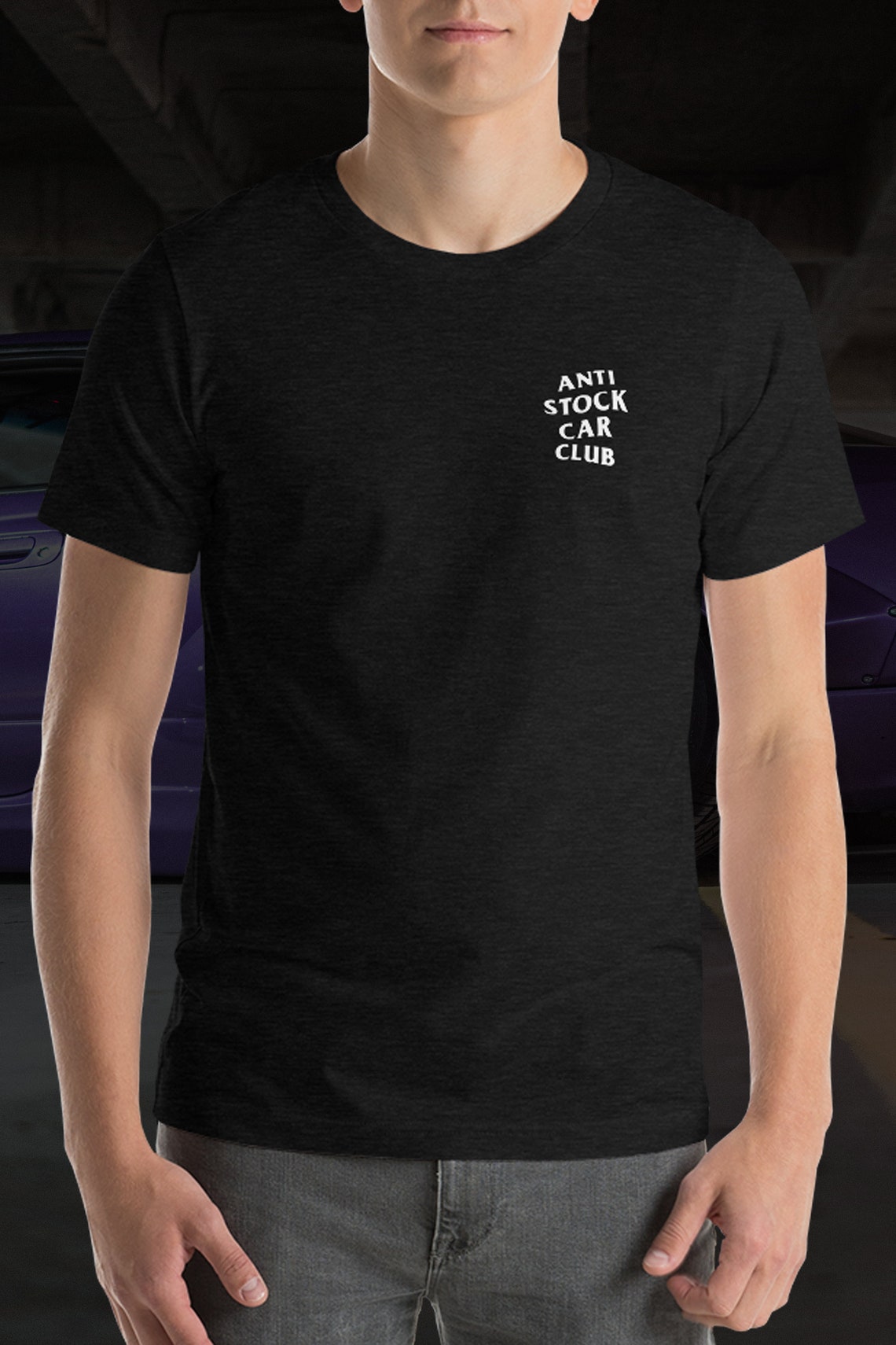 Anti Stock Car Club White Logo TShirt Unisex Premium 100 Etsy