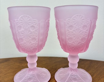 Set of Two. Mosser Glass Hobnail Crown Tuscan Pink Tumblers. - Etsy