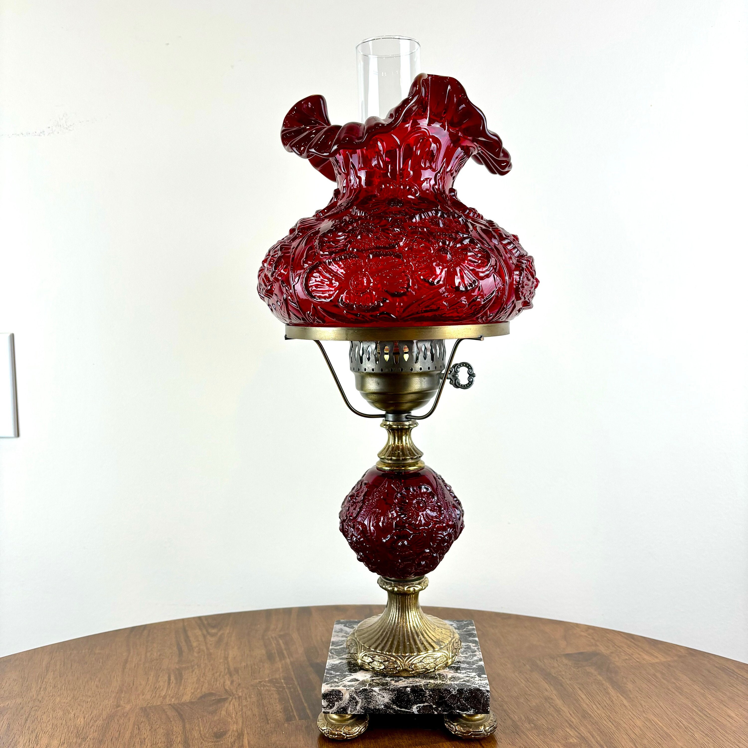 Red Hurricane Lamp Etsy Australia