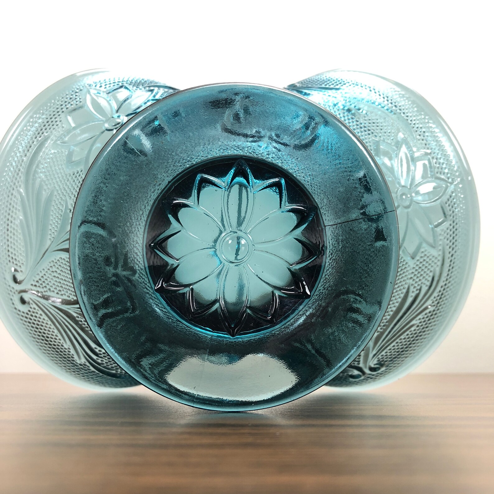 Tiara Glass Bicentennial Blue 7 Basket Tiara Colonial Blue Etsy