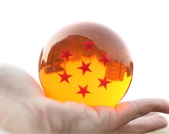 Dragon Ball - Big Size 7 Stars Crystal Balls - 75mm / Crystal Ball with stars /  Stone Sphere Healing Crafts / dragon ball