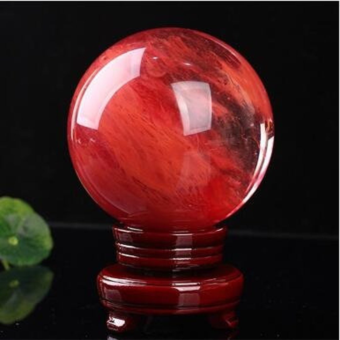 Red Crystal Ball / 4045mm Crystal Ball Red Smelting Stone Sphere