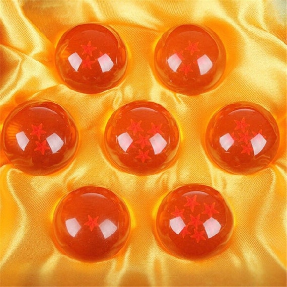 Bolas coleccionables de cristal con estrellas de Dragon Ball Z, de tamaño  mediano (1.06, 1.37, 1.69, 2.24, 2.99 pulgadas de diámetro)
