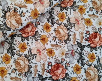 Cotton Jersey English Garden Ecru