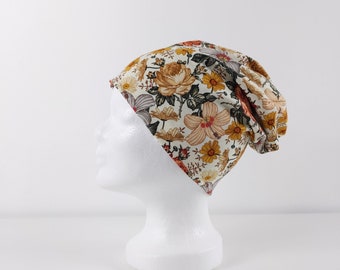 One hat, two styles! English Garden cotton jersey beanie