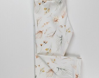 Leggins "Boho Blumen" aus Baumwolljersey für Kinder und Babies