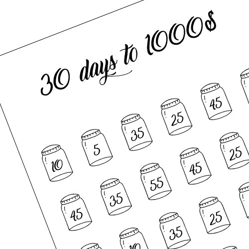 30 Days To A 1000 Dollars Save Money Challenge Printable Etsy