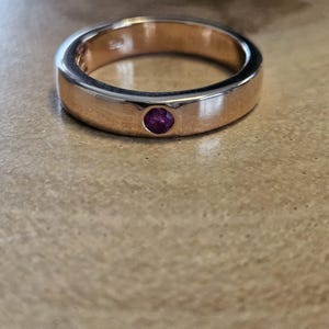 Sterling Silver RGP Ruby Band Ring
