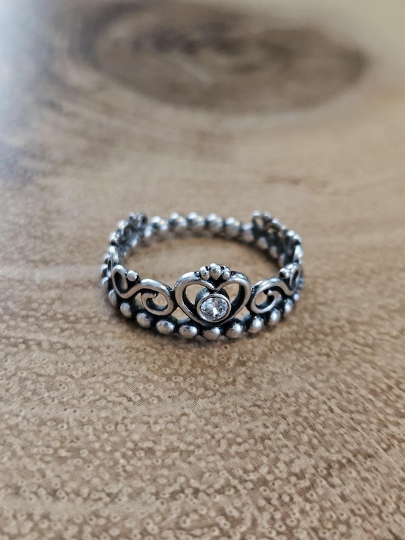 Pandors Princess Tiara Crown Ring. Size 54 - Etsy