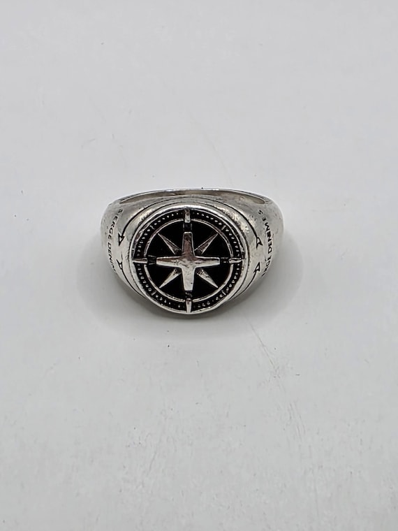 Serge Denimes Silver Napoleon Ring, Size P - Etsy
