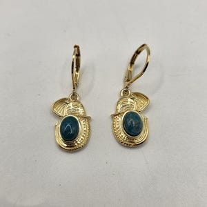 Gold Plated Opalina Elephant Earrings