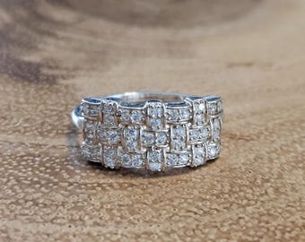 Sterling Silver Simulated Diamond Ring