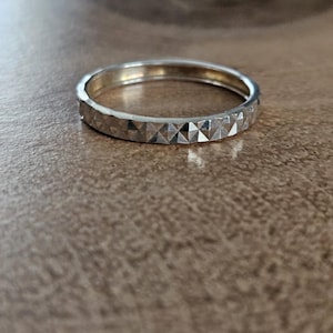 Sterling Silver Textured Band Ring