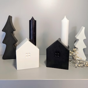 Candle House Decoration House Vase House from Raysin Scandinavian puristic white black