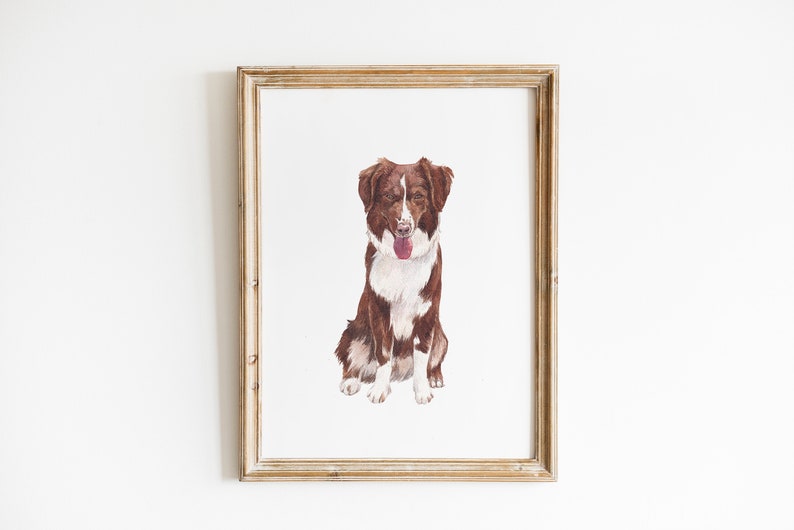 Watercolor Pet Portrait, 2 Pets Digital File image 4