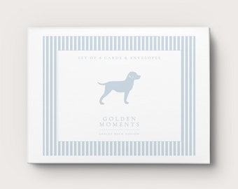 Golden Moments | Personalized Notecards | Custom Notecards | Striped Notecards