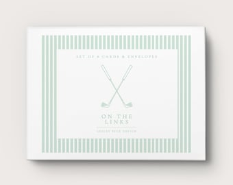On the Links | Personalized Notecards | Custom Notecards | Green Golf Notecards