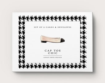 Cap Toe Chic | Fashion Notecards | Shoe Stationery
