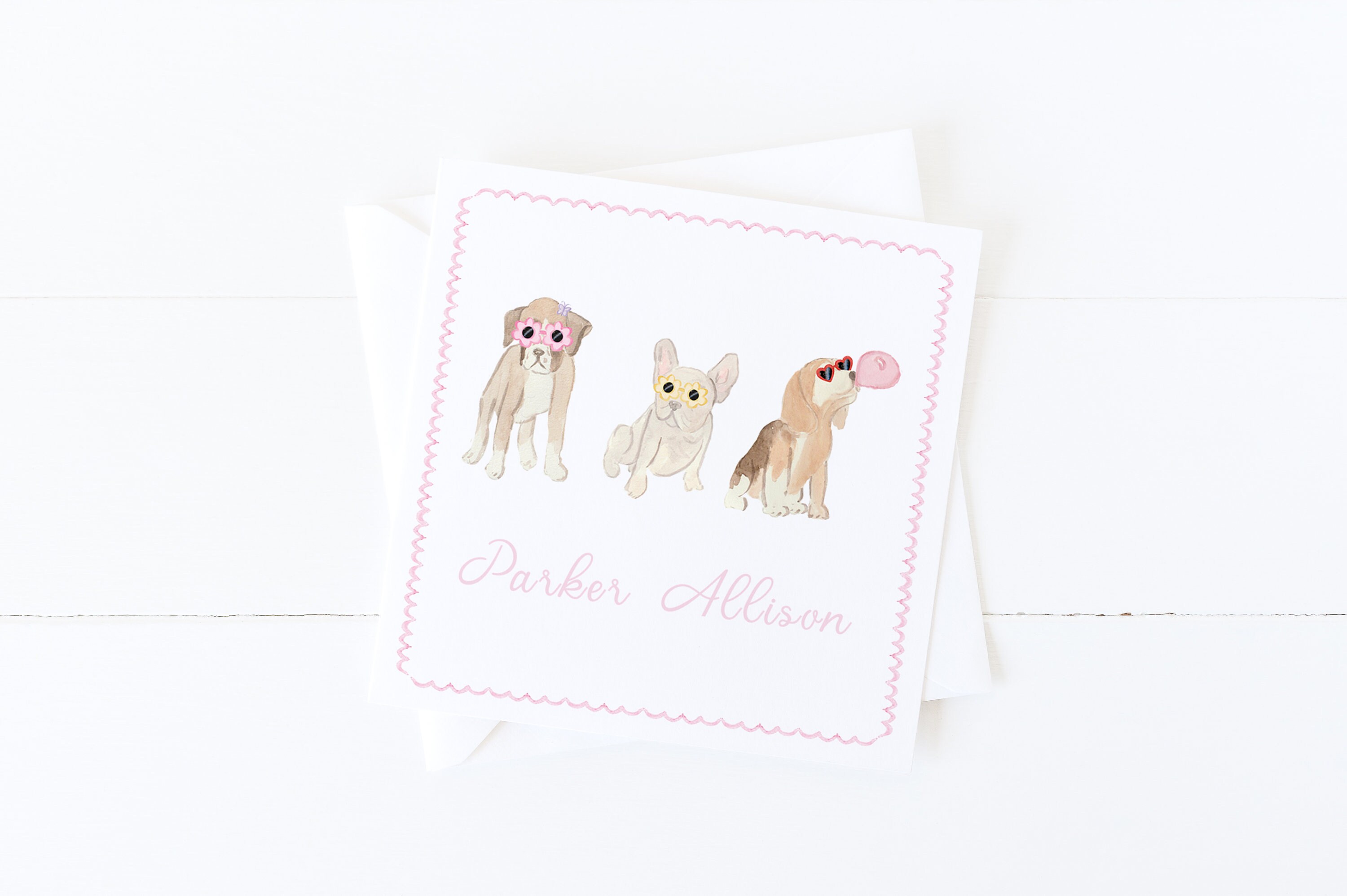 Puppy Enclosure Cards Birthday Gift Tags Gift Enclosure Cards Calling
