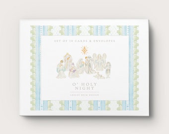 O' Holy Night | Watercolor Notecards | Holiday Notecards | Christmas Notecards