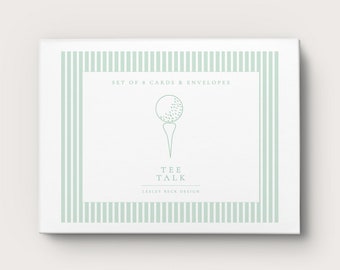 Tee Talk | Personalized Notecards | Custom Notecards | Green Golf Notecards