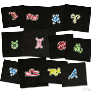 Świecące zawieszki do butów z symbolem zodiaku