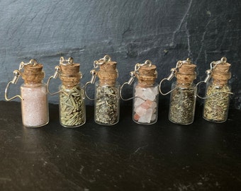 Witchy Herb Jar Earrings (Hook)