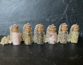 Witchy Herb Jar Necklace