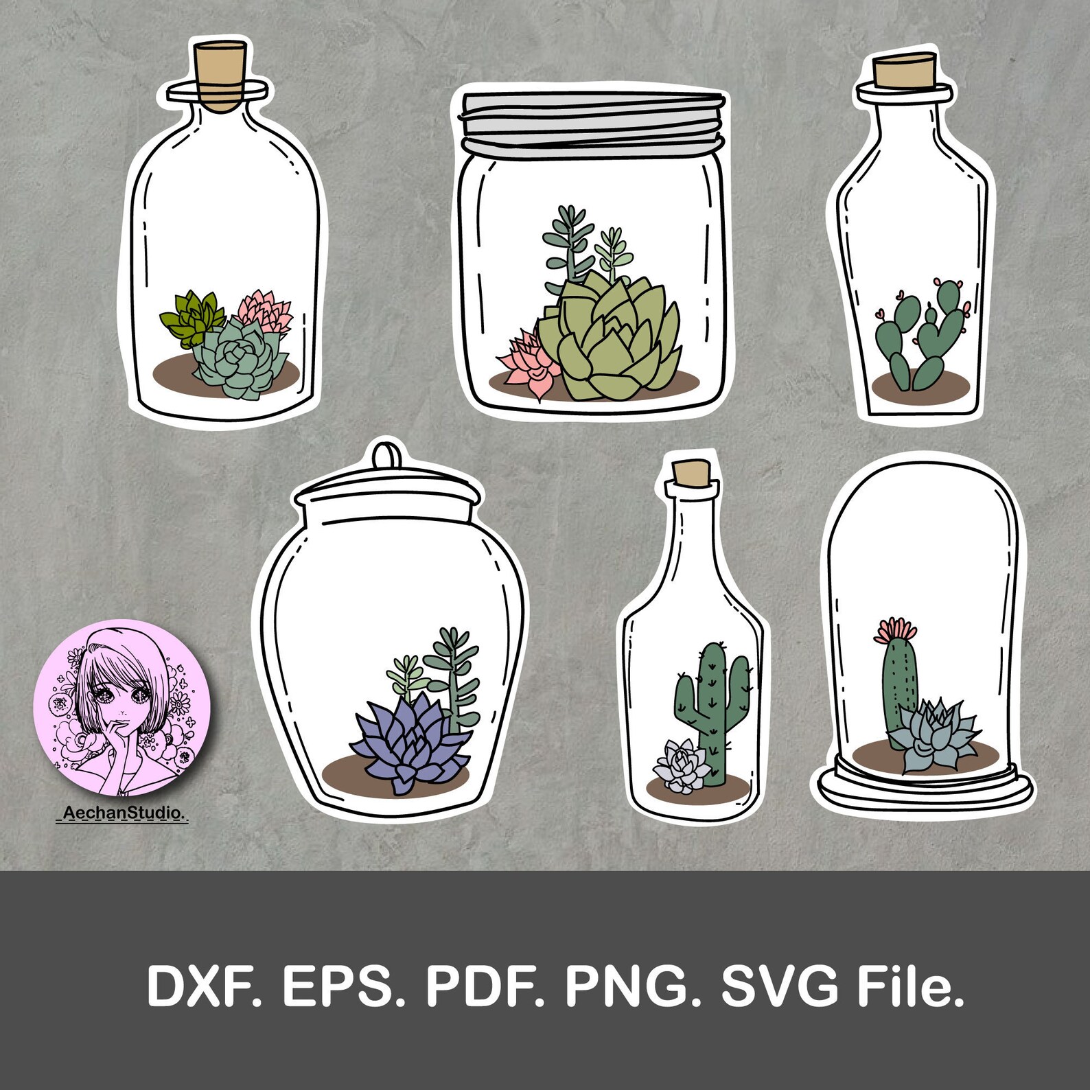 Succulent Bullet Journal SVG Cacti Varieties Svg SVG and - Etsy