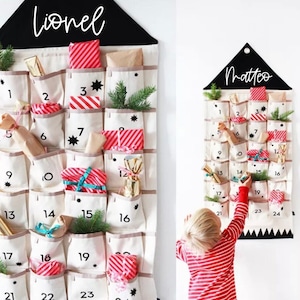 Personalized Advent calendar with name to fill, Christmas, Advent calendar made of fabric, Advent, Advent calendar to fill, children