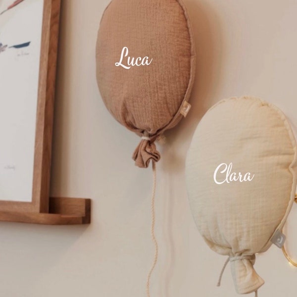 Fabric balloon children's room decoration, baby room decoration beige, fabric balloon personalized with name, balloon wall decoration, wall hanging children's room